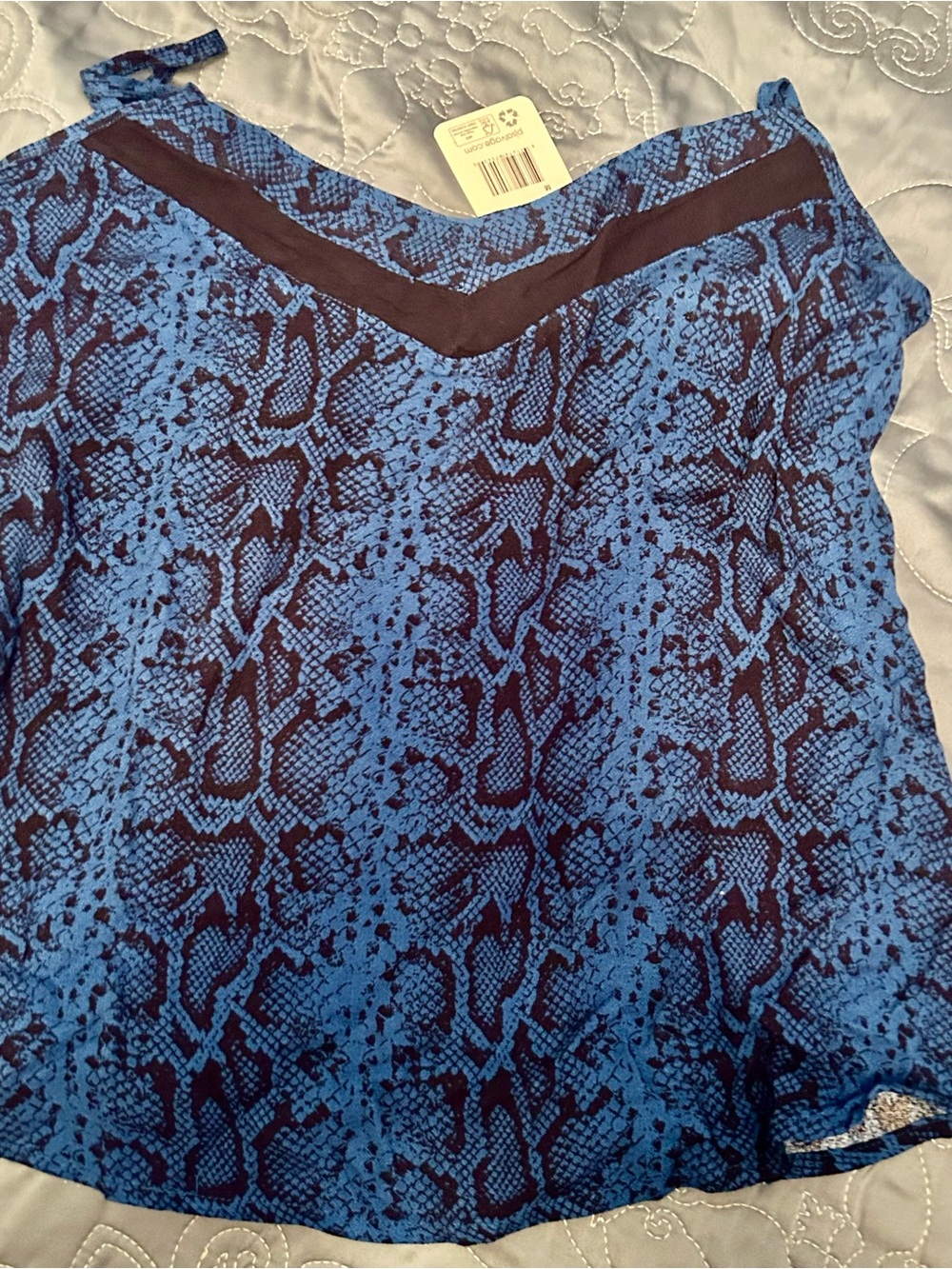PJ salvage Blue Snake-Print Women's Cami Tank Top